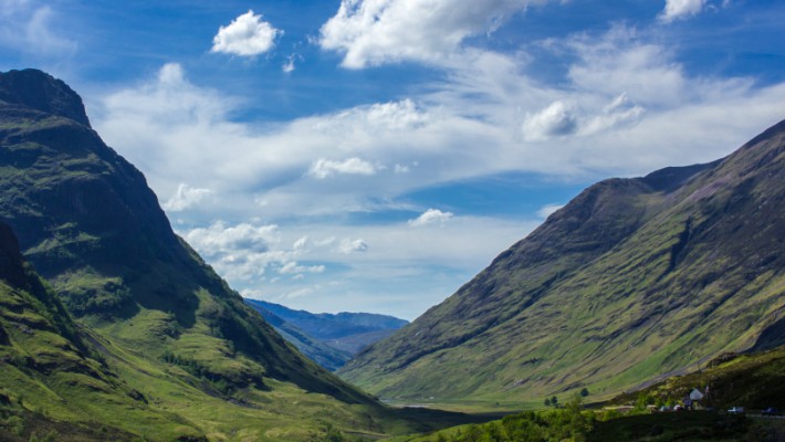 View through the valley at Fort William, Scotland