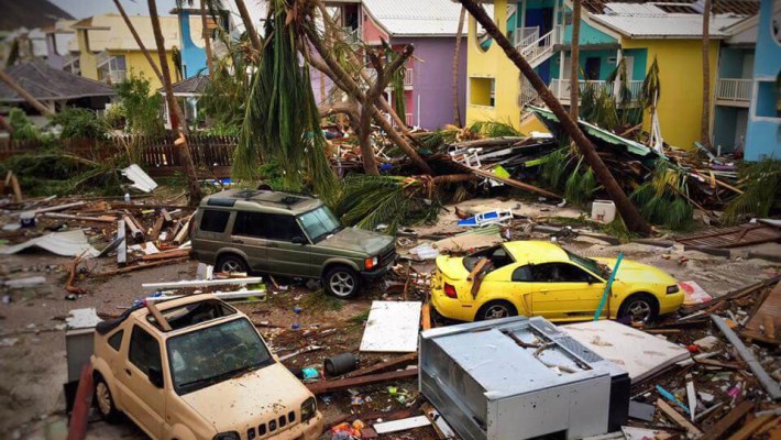 The damage caused by Hurricane Irma in Saint-Martin